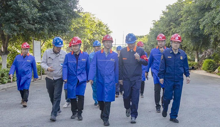 开远市委副书记、、市长解凌云一行到解化化工分公司开展化工清静专项检查