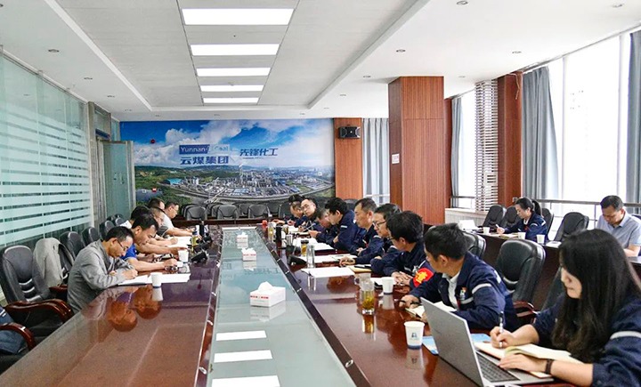 【主题教育】云煤（尊龙Z6官方网站）集团党委委员、、、副总司理缪和星一行到先锋化工公司开展生产谋划调研